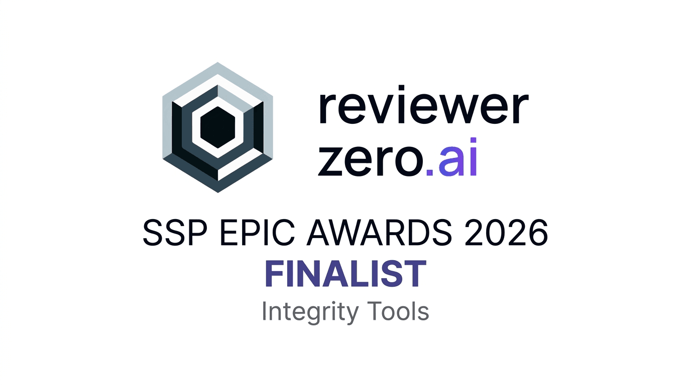 ReviewerZero Named Finalist for SSP's 2026 EPIC Award in Integrity Tools