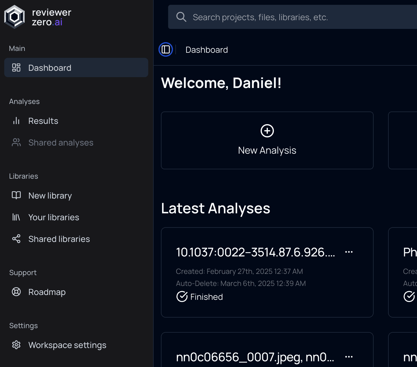 Dark mode interface
