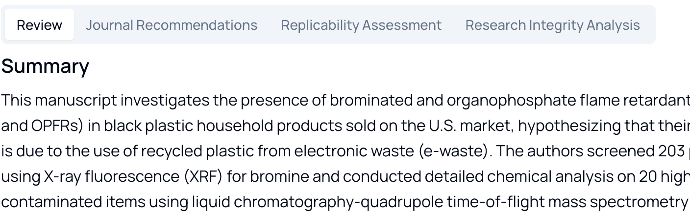 AI-generated peer review screenshot